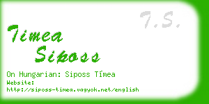 timea siposs business card